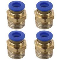 4 vnt. Tiesios jungtys „Push-to-Connect“ Pneumatinės 4 mm 6 mm 10 mm 12 mm vamzdžio OD „Push-to-connect“ vamzdžio jungtis Sriegiuotas žalvaris 6mm