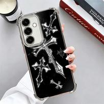 Gothic Cyber Sigil Cross Soft Phone Case For Samsung A17 A27 A07 A37 A57 A16 A56 A15 A55 A14 A54 A13 A53 A26 A36 A25 A35 A24 A34 Samsung A24