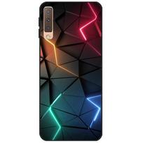 Dėklai, skirti Samsung Galaxy A7 2018 dangčiui Silicio spalvos telefono dėklo dangtelis Samsung A7 2018 A750 A750F 6,0 colio apsauginis apvalkalas Samsung A7 2018 A750 black