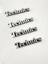 4X Technic Garsiakalbis 46x9mm aliuminio lipdukas technics automobilio stilius stereo garsiakalbio ženklelis emblema Lipdukas Automobilio Aksesuarai