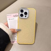 Fashionable Sequin Case for iPhone 15/14/17 Pro Max - Trendy Celebrity Style iPhone 13 geltona