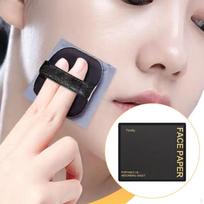 Absorbent Blotting Papers for The Face, Easy to Dispense, with A Mirror, Ideal Women, Students, juoda