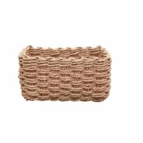 Rankomis austas laikymo krepšys Universalūs laikymo konteineriai Aukštos kokybės laikymo dėžė Biuro laikymas Beige-20*14*10cm