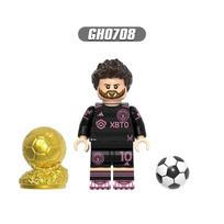 G0191 Statybiniai kubeliai Mini veiksmo žaislinės figūrėlės Surinkite kaladėles Futbolo žaidėjai Dovanos vaikams