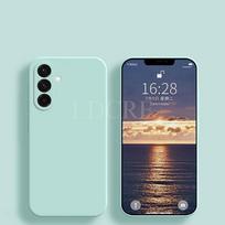 Samsung Galaxy A17 dėklas Skysto silikono dangtelis Galaxy A17 dėklas TPU paprastas guminis telefono apsauginis dėklas Samsung Galaxy A17 dangtelis For Galaxy A17 šviesiai žalios spalvos