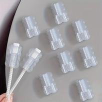 1/10 vnt. Skaidrus TPU įkrovimo laido apsaugas Apple įrenginiams 1pc