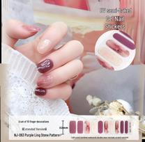 UV Semi-Cured Gel Snowflake Nail Art Stickers - Christmas Season Lamp-Hardened