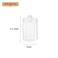 Transparent Portable Storage Box for Cotton Swabs, Cotton Balls, Makeup Pads, and Floss