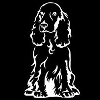 Cocker Spaniel Car Sticker Cute Dog PVC Decal Waterproof UV Resistant Scratch Cover for Window Laptop 15x9cm 15cm balta