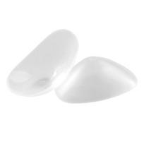 1 Pair Silicone Shoulder Pads, Extra Thick Shoulder Correctors, Invisible Shoulder Enhancers, Anti-Slip Hidden Lift Pads for Men Sloped Narrow 80g white