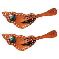 Sports Equestrian Spur Strap PU Leather Adjustable Buckle Protective Gear for Horse Saddle Riding Outdoor Ladies ruda