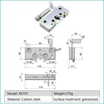 XK701 Carbon steel galvanized Panel Rv Camping Vw Car Door Cover Jeep Hood Latch Quick rotary Latch XK701A