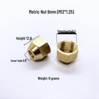 Copper Flare Double Connector Nut Caps for Air Conditioning (Sizes: 6, 8, 10, 12, 14, 16)
