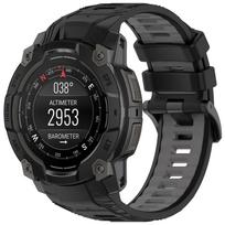 Minkštas silikoninis dirželis, skirtas Garmin Instinct 3 45mm 50mm, dviejų spalvų apyrankė, skirta Garmin 3 50mm 45mm, juostelės priedai Instinct 3 50mm black