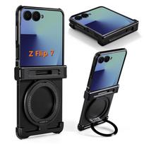 Eary for Samsung Galaxy Z Flip 7 Case for MagSafe 360°Rotation Magnetic Stand Ultra-Thin Flip7 Phone Shockproof Protector Cover Galaxy Z Flip7 juoda