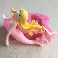 3D grožio undinė fėja silikoninė fondant formos torto dekoro šokoladinė kepimo forma