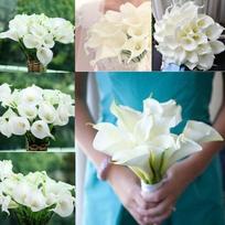 2 vnt. / 10 vnt Dirbtinės lelijos 2pcs creamy white