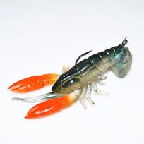 1Pcs/3Pcs Soft Crawfish Shrimp Lobster Claw Bait Artificial Lure Swimbait New Fishing Accessories 1 pcs gray
