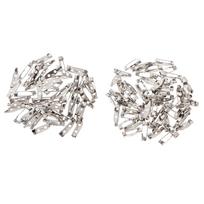 100/120 „pasidaryk pats“ sagės ženklelio smeigtuko nugarėlės ruošiniai papuošalų radiniai 5x15 mm 120 vnt. 5x15mm 120pcs  sidabras