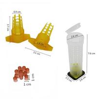 1 rinkinys plastikinis karalienės auginimo puodelių rinkinys Bičių bitininkystės gaudyklės dėžutės ląstelių puodeliai Puikus bitininkystės įrankių rinkinys bitininkui white