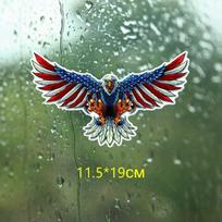 Tri Mishki WCS758 11,5*19cm 14*23cm Amerikos vėliavos plikojo erelio automobilio lipdukas, spalvotas PVC lipdukai Motociklų priedai lipdukas