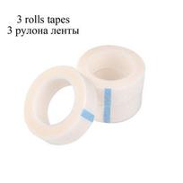 3/5 vnt. kvėpuojantis medicininis popierinis blakstienų priauginimo juostelė, balta juostelė, akių vokų lipdukas. 3PCS