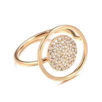 Kinel Rose Gold spalvos žiedai, cirkonio visiškai asfaltuoti madingi papuošalai 6