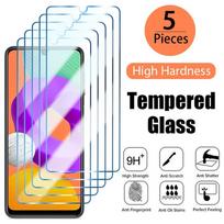 5 vnt. pilno dangčio grūdintas stiklas, skirtas Samsung Galaxy A02 A12 A13 A22 A32 A42 A52 A72 A82 S8 S9 Plus S10 9H kietumo grūdinto stiklo ekrano apsauga Redmi Note 9 gryna