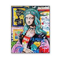 Grafiti meno drobės tapyba Vintažinė aliejinė tapyba Mona Liza spaudiniai Plakatai Pop Street Art spaudiniai Sieniniai paveikslai Namų kambario dekoras 21x30 No Frame