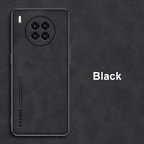 Prabangus odinis dėklas, skirtas Huawei Nova 8i 8 i 9 SE 10 Pro galinio dangtelio silikono apsauginis telefono dėklas For Honor 50 Lite 50 Pro Coque Nova 8i juoda