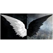 Juodai Balti Angelų Sparnų Drobės Paveikslai Ant Sienos Meno Paveikslai Modernus Drobės Menas Sieniniai Plakatai ir Spaudiniai Namų Dekorui 20x40cm