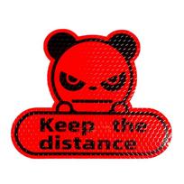 Creative Angry Panda Laikykitės atstumo Atspindintys lipdukai Automobilio lipdukai Automobilio langų lipdukai Automobilių lipdukai Automobilio kėbulo puošybos lipdukas gray