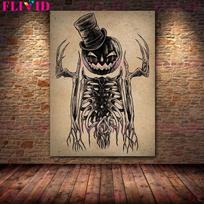 Numirusi ragana, Vampyras, Sena ragana Vintažinis sienų menas Aliejinis paveikslas Gotikinis siaubas Vaiduoklių meno plakatas 21cm×30cm NoFrame