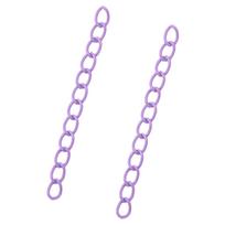 10–50 vnt. pratęsimo grandinės masinės pabaigos jungtys, karoliai, prailgintos grandinėlės, skirtos „pasidaryk pats“ raktų pakabukų papuošalams. 20pcs violetinė