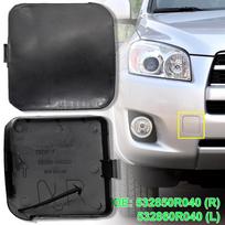 2vnt automobilio neapdorotas priekinio buferio vilkimo kablio dangtelio vilkimo dangtelis, skirtas Toyota RAV4 XA30 2009-2010 dešinės kairės pusės automatinių apsauginių dangtelių