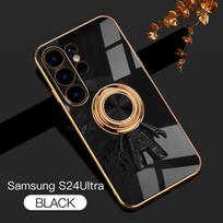 „Samsung“ prabangus kvadratinis dėklas, skirtas „Samsung Galaxy S23 S24 S22 S20 Ultra S23Plus S22“ žiedo laikiklio smūgiams atsparus dėklas S24 Uitra balta