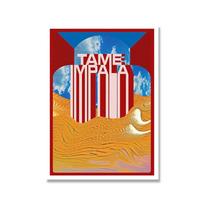 Tame Impala Glastonbury koncerto plakatas Vintažinis spalvingas viršelis Drobės tapyba Retro sienų paveikslai, skirti gyvenamojo kambario namų dekoravimui 21cm×30cm NoFrame