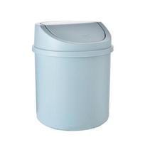 Mini šiukšliadėžė, daugkartinio naudojimo, erdvę taupanti PP plastikinė cilindrinė mažytė šiukšlių dėžė, skirta darbalaukiui mėlyna