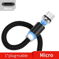 Mikro USB magnetinis įkroviklis, skirtas Samsung Android mobiliajam telefonui Micro juoda