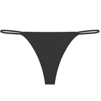 FINETOO Besiūlės Bikini Kelnaitės G-string T-back Po vandeniu Moterims Žemo Liemens T-string XS juoda