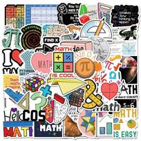 50 vnt. Matematinių simbolių ir formulių grafiti lipdukai „pasidaryk pats“ lagaminams, nešiojamiems kompiuteriams, riedlentėms, motociklams, dviračiams all 50pcs
