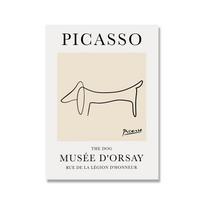 Pablo Picasso gyvūnų eskizai šuo katė piešiniai plakatai linijinio meno spaudiniai parodos galerijos sieniniai paveikslai drobės tapyba namų dekoras 21x30cm No Framed white