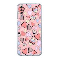 Case For Samsung A14 A50 A70 A30 A40 A20E A10S A20S A02S A04S A12 A22 A32 A34 A42 A52 5G A54 Gold Pink Rose Glitter Hearts Cover Samsung A54