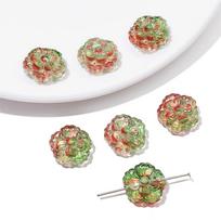 15mm 10vnt/maišelis Stikliniai dvigubo žiedo karoliukai „Pasidaryk pats“ apyrankės, karoliai, auskarai Juvelyrikos aksesuarai 15mm 10pcs/bag