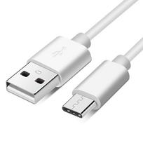 C tipo USB laidas, skirtas Samsung S20 FE Ultra S10 S9 S8 Plus A12 A32 A42 A52 5G A31 A41 Note 8 9 10 Pro 2A greito įkrovimo duomenų kabelis 1m balta