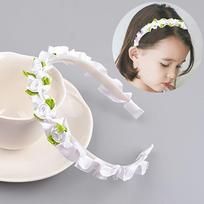Rankų darbo rožių gėlių vainiko putplasčio gėlėtas galvos apdangalas girliandos Vaikams Mergaitėms Gėlėti plaukų lankeliai galvos apdangalai 1pc balta