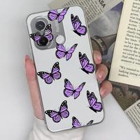 Skirtas Xiaomi Redmi A1 A2 Plus Note 12 11 10 8 Pro Redmi 12C 10C 9A Telefono dėklas mielas drugelio gėlėtas minkštas silikonas, ypač atsparus smūgiams, skaidrus dangtelis, skirtas Redmi Redmi 3 Pro