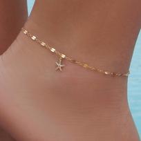 1PC Star Anklet Bracelet On The Leg Fashion Summer Beach Foot Jewelry auksas