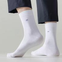 Vyriškos vidutinio ilgio antibakterinės kojinės - Kvėpuojančios, Dezodoruojančios, Prakaitą sugeriančios, Verslo kasdienio stiliaus, Visų sezonų 1*pair balta