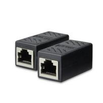 Ekranuotas RJ45 tinklo kabelio jungiklis Cat5/Cat6 prailginimui With chip; Network pass-through head;
